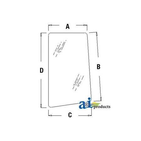 A & I Products Glass, Side (LH) 37.5" x2.5" x3" A-L78537